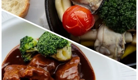 春之旅和享受宫城美食的特别计划厚切牛舌炖菜/南三陆产牡蛎配凤尾鱼